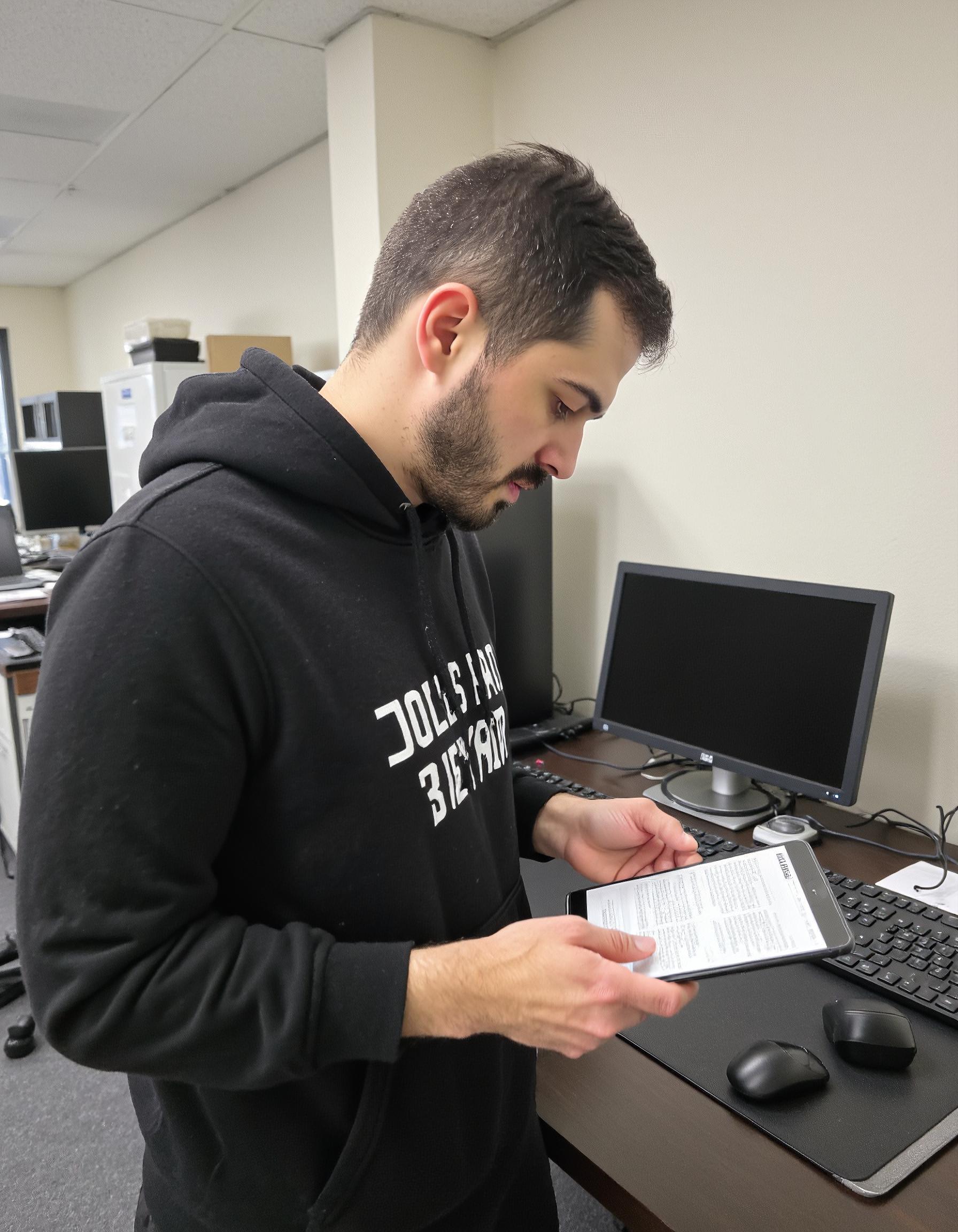 Wladi Suchorukow Tablet runter gucken seitlich